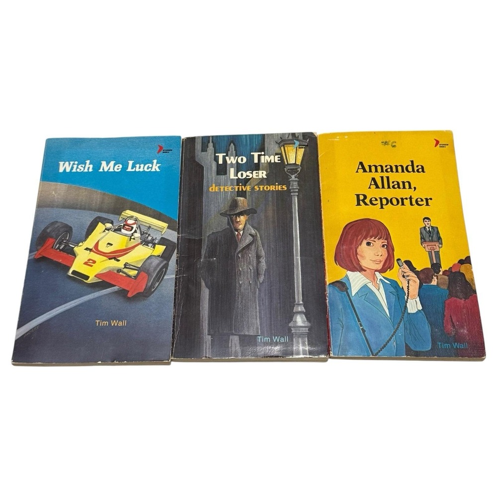 Vintage Tim Wall‎ Paperback Lot 3 Watermill Press Detective Sports Reporter